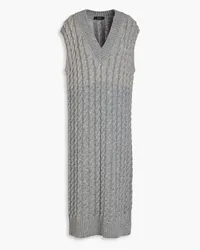 Joseph Cable-knit wool-blend midi dress - Gray Gray