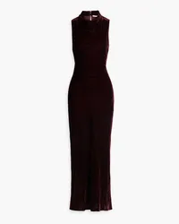 Veronica Beard Kura velvet maxi dress - Burgundy Burgundy