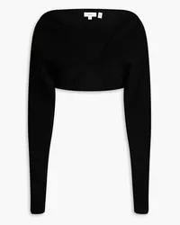 A.L.C. Greer twist-front ribbed-knit bolero - Black Black