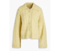 Cable-knit cardigan - Yellow