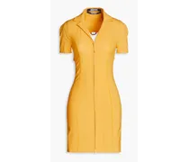 Tangelo cutout stretch-wool mini dress - Yellow