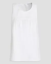 James Perse Gathered linen top - White White