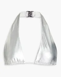 Solid and Striped The Nani metallic triangle bikini top - Metallic Metallic