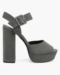 Alice + Olivia Alice Olivia - Lily suede platform sandals - Gray Gray