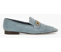 Perrine embellished suede loafers - Blue