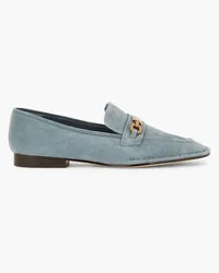 Tory Burch Perrine embellished suede loafers - Blue Blue