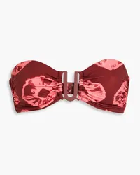 Zimmermann Separates Sculpt tie-dyed bandeau bikini top - Burgundy Burgundy