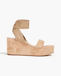 Gianvito Rossi Suede platform sandals - Neutral Neutral