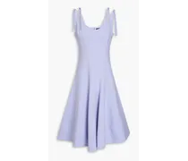 Wool-blend crepe dress - Purple