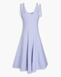 Oscar de la Renta Wool-blend crepe dress - Purple Purple