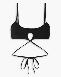 Christopher Esber Cutout tie-back bikini top - Black Black