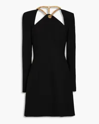 Moschino Chain-embellished crepe mini dress - Black Black