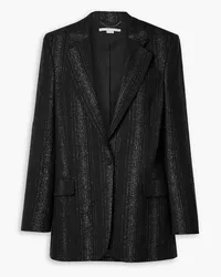 Stella McCartney Striped metallic wool-blend twill blazer - Black Black