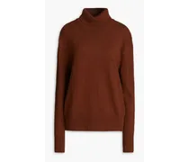 Knitted turtleneck sweater - Brown