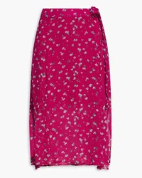 Rag & Bone Lily floral-print georgette wrap skirt - Pink Pink