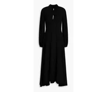 Twisted cutout crepe maxi dress - Black