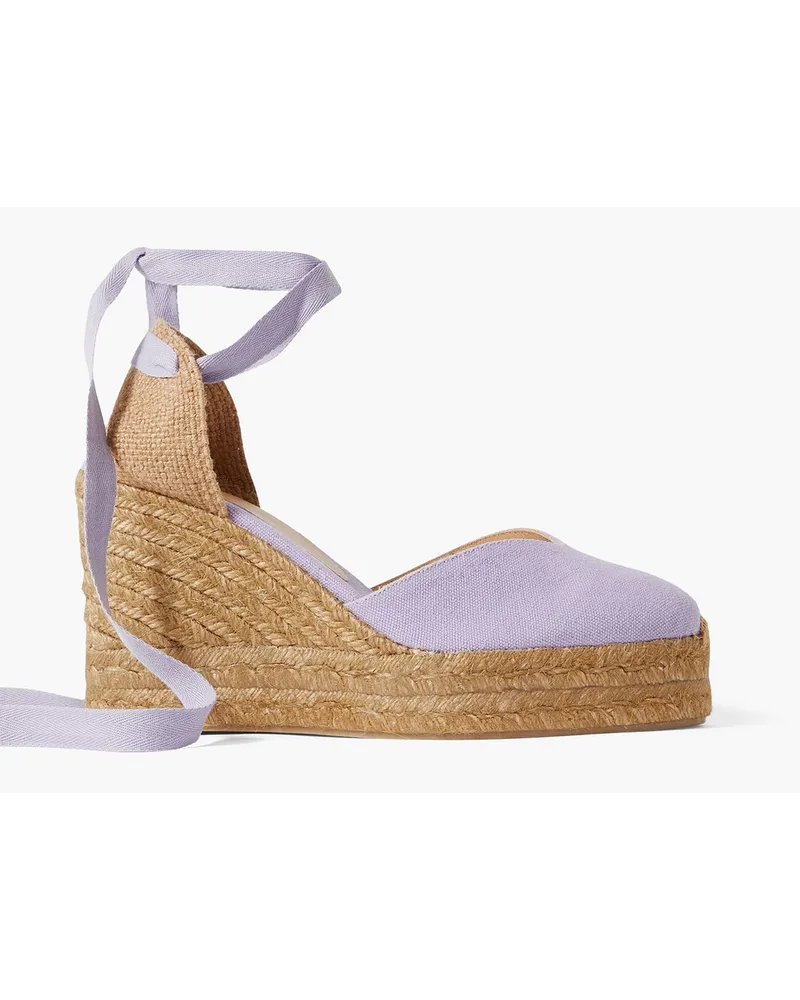 Castañer Chiara 80 canvas wedge espadrilles - Purple Purple