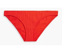 The Eva ribbed low-rise bikini briefs - Orange