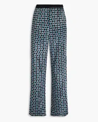 Diane von Furstenberg Vegas printed velvet straight-leg pants - Black Black