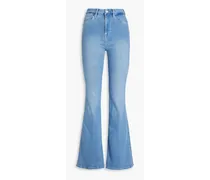 Faded high-rise flared jeans - Blue
