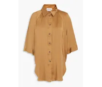 Datia silk-satin shirt - Brown