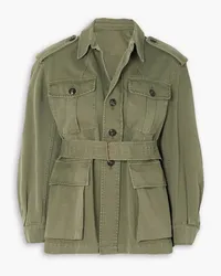 Fortela Madison belted cotton-twill jacket - Green Green