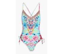 Go Stag embellished printed swimsuit - Multicolor