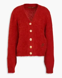 REJINA PYO Nala brushed ribbed alpaca-blend cardigan - Red Red