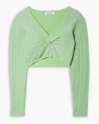 Anna Quan Lillian twisted cotton-blend sweater - Green Green