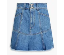 Frayed denim mini skirt - Blue