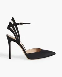 Gianvito Rossi Laser-cut crepe pumps - Black Black