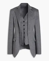 Peter Do Layered wool and cashmere-blend felt blazer - Gray Gray