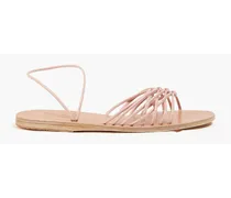 Olia knotted faux leather sandals - Pink
