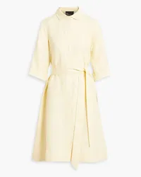 Lisa Marie Fernandez Broderie anglaise cotton shirt dress - Yellow Yellow