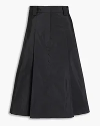 Brunello Cucinelli Bead-embellished pleated taffeta midi skirt - Black Black