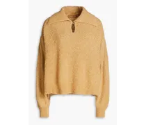 Bouclé-knit sweater - Neutral