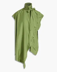 Valentino Garavani Asymmetric silk top - Green Green