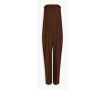 Mellal wool-blend twill wide-leg jumpsuit - Brown
