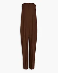 Loulou Studio Mellal wool-blend twill wide-leg jumpsuit - Brown Brown