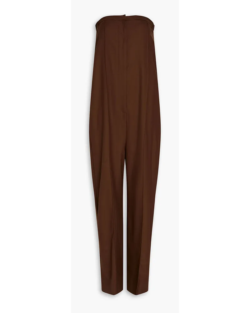 Loulou Studio Mellal wool-blend twill wide-leg jumpsuit - Brown Brown