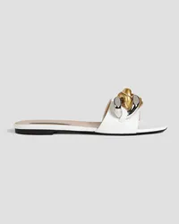 Stella McCartney Falabella chain-embellished faux leather slides - White White