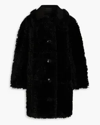 STAND Samira quilted faux shearling coat - Black Black