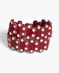 RED Valentino Flower Puzzle faux leather bracelet - Purple Purple