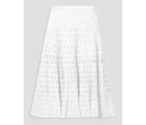 Mardi crocheted cotton midi skirt - White