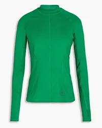 adidas Logo-print stretch-jersey top - Green Green