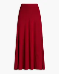 N.Peal Ribbed cashmere midi skirt - Red Red