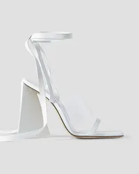 ATTICO Isa leather and PVC sandals - White White