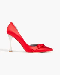 Gina Gretchen embellished satin pumps - Red Red