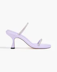 WANDLER Crystal-embellished leather mules - Purple Purple