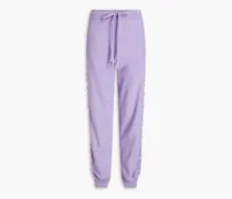 Wool and cashmere-blend track pants - Purple